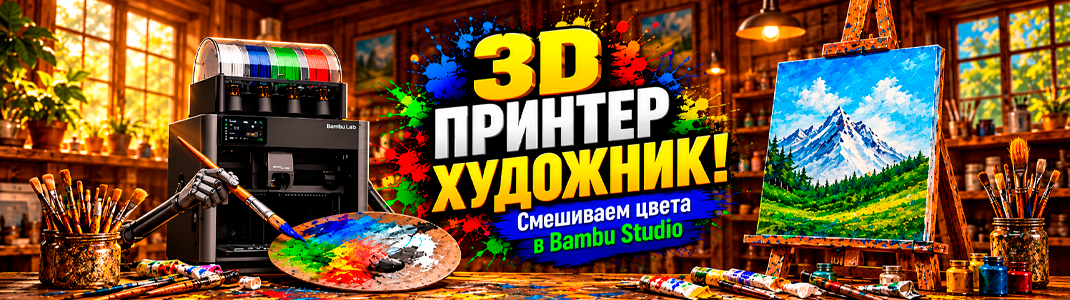 3D принтер художник! Смешиваем цвета пластика в Bambu Studio 3D принтер художник! Смешиваем цвета пластика в Bambu Studio