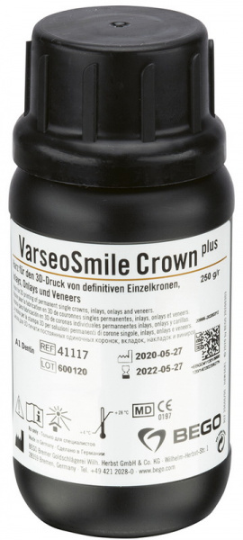 Фотополимерная смола BEGO VarseoSmile Crown Plus (A1, 0.25 л)